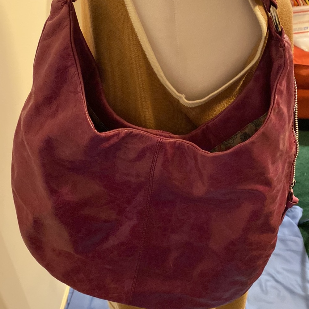 HOBO genuine leather burgundy shoulder bag